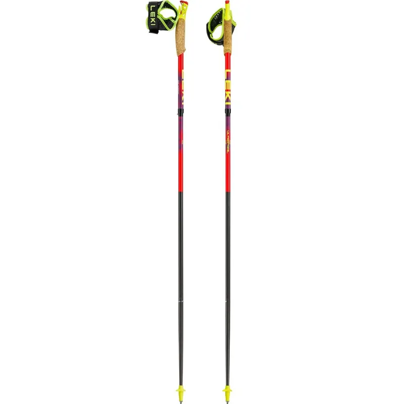 Leki Ultratrail FX.One Poles - Pair - Red Violet-Neon Yellow