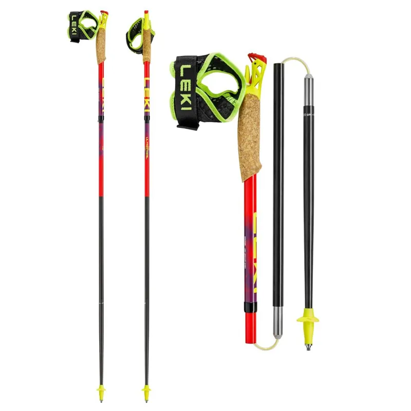 Leki Ultratrail FX.One Poles - Pair - Red Violet-Neon Yellow-1