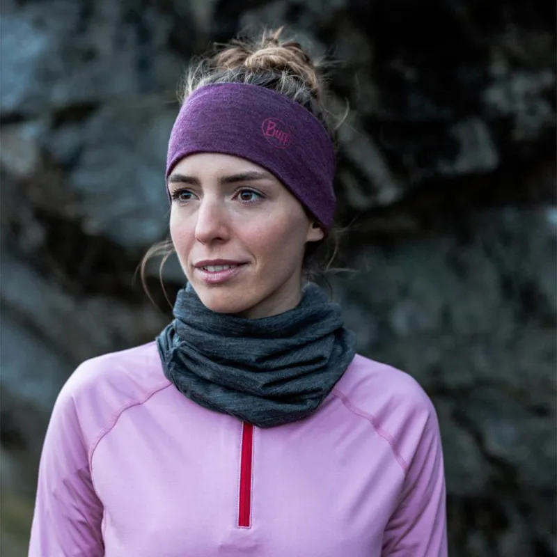 Buff Lightweight Merino Wool Buff - Solid Grey-2