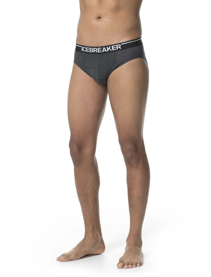 Icebreaker Mens Anatomica Briefs - Jet Heather-1