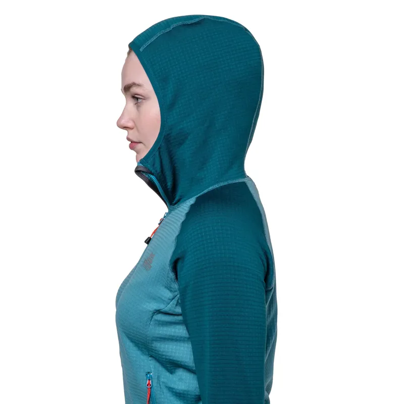 Mountain Equipment Womens Eclipse Hooded Jacket - Deep Teal-Fresh Green-8