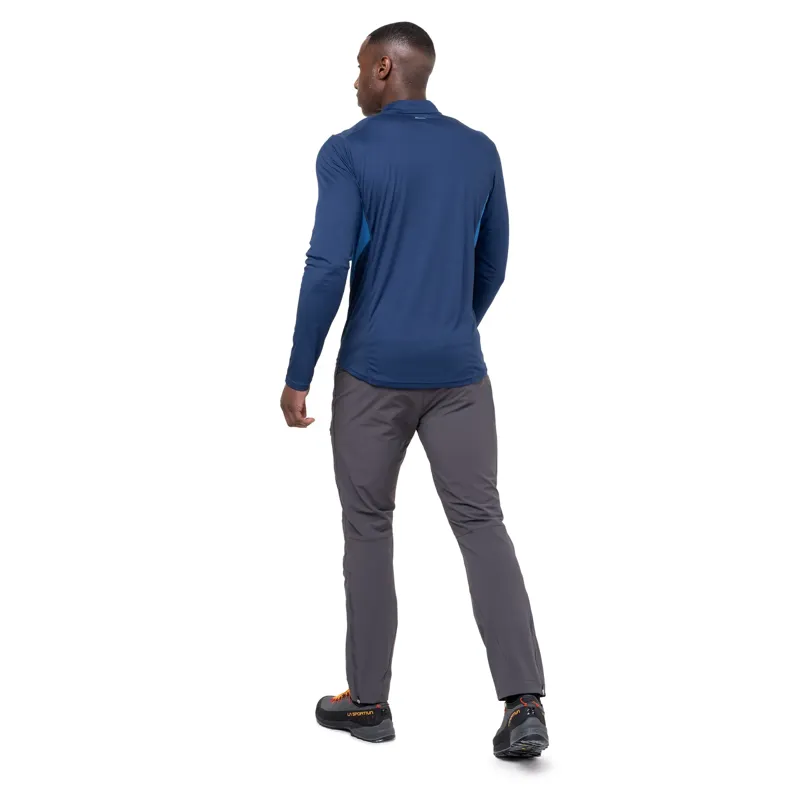 Mountain Equipment Mens Ignis Long Sleeved Zip-Tee - Majolica-Alto blue-4