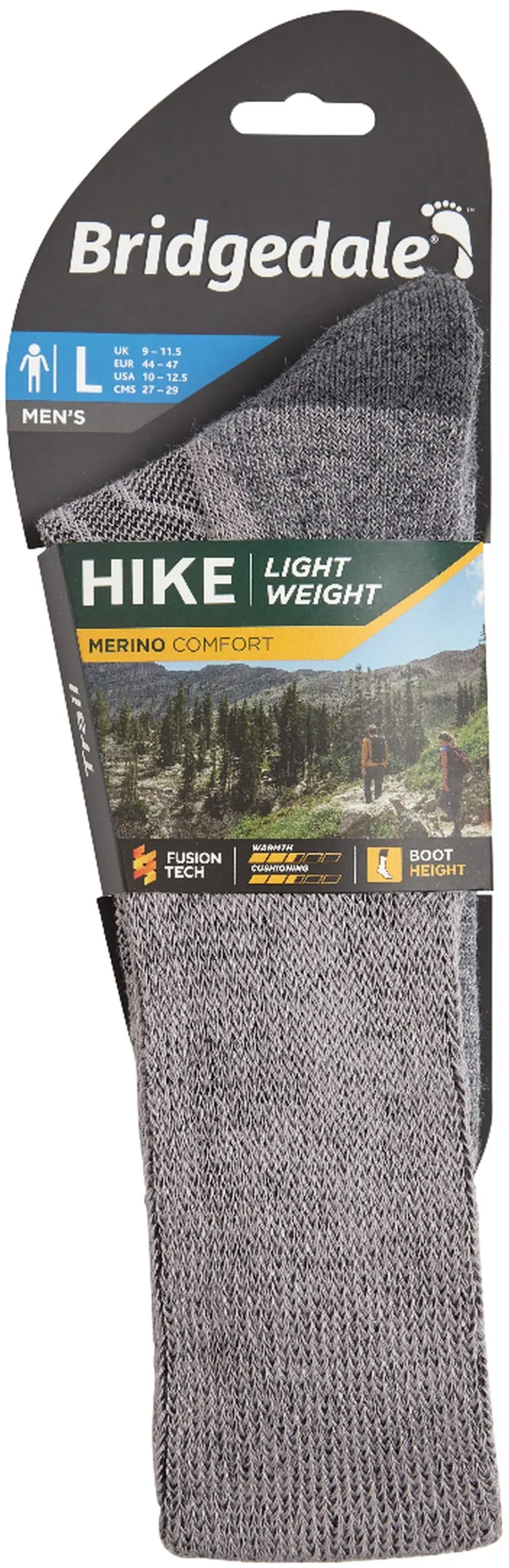 Bridgedale Mens Hike Lightweight Socks - Grey-3