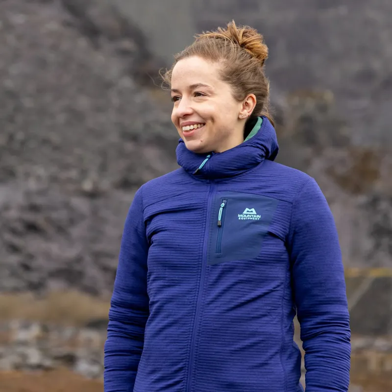 Mountain Equipment Womens Lumiko Hooded Jacket - Lichen Green-Deep Teal-2