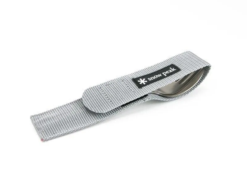 Snow Peak Titanium Fork and Spoon Set - Silver Case-4