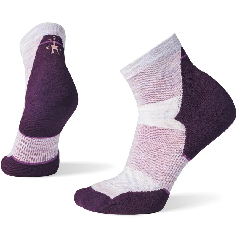 Smartwool Womens Run Targeted Cushion Ankle Socks - Purple Eclipse