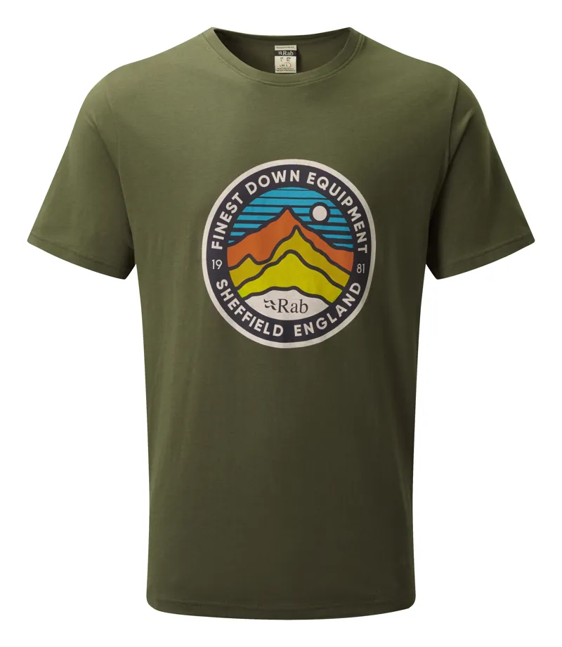 Rab Mens Stance 3 Peaks Tee - Army