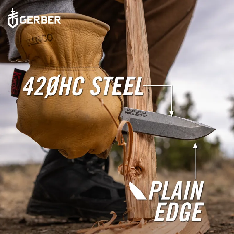 Gerber Strongarm Camp Knife and Sheath - Green-6