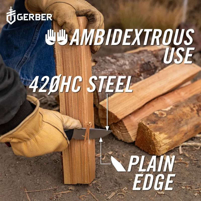 Gerber Strongarm Camp Knife and Sheath - Green-9