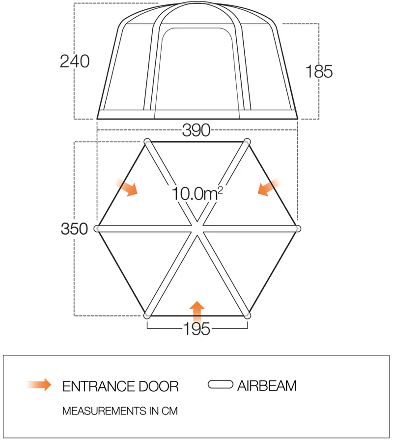 Vango AirHub Hex Tent - DEMO MODEL-1