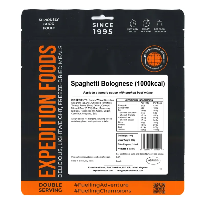 Expedition Foods Spaghetti Bolognese - 1000kcal