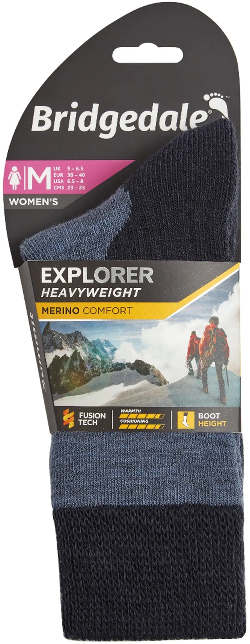 Bridgedale Womens Explorer Heavyweight Socks - Storm Blue-4