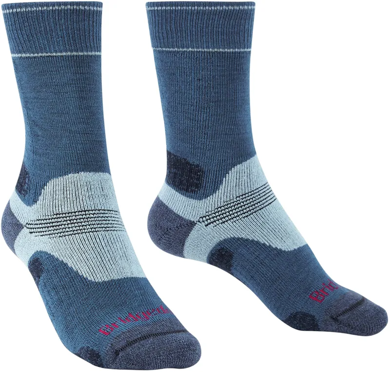 Bridgedale Womens Hike Midweight Merino Socks - Blue-Sky
