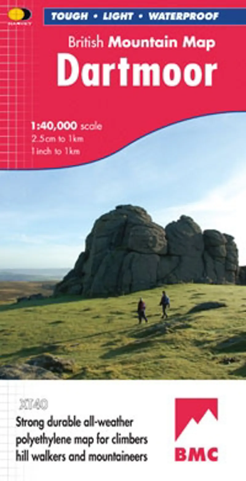 Harveys Dartmoor National Park BMC Mountain Map