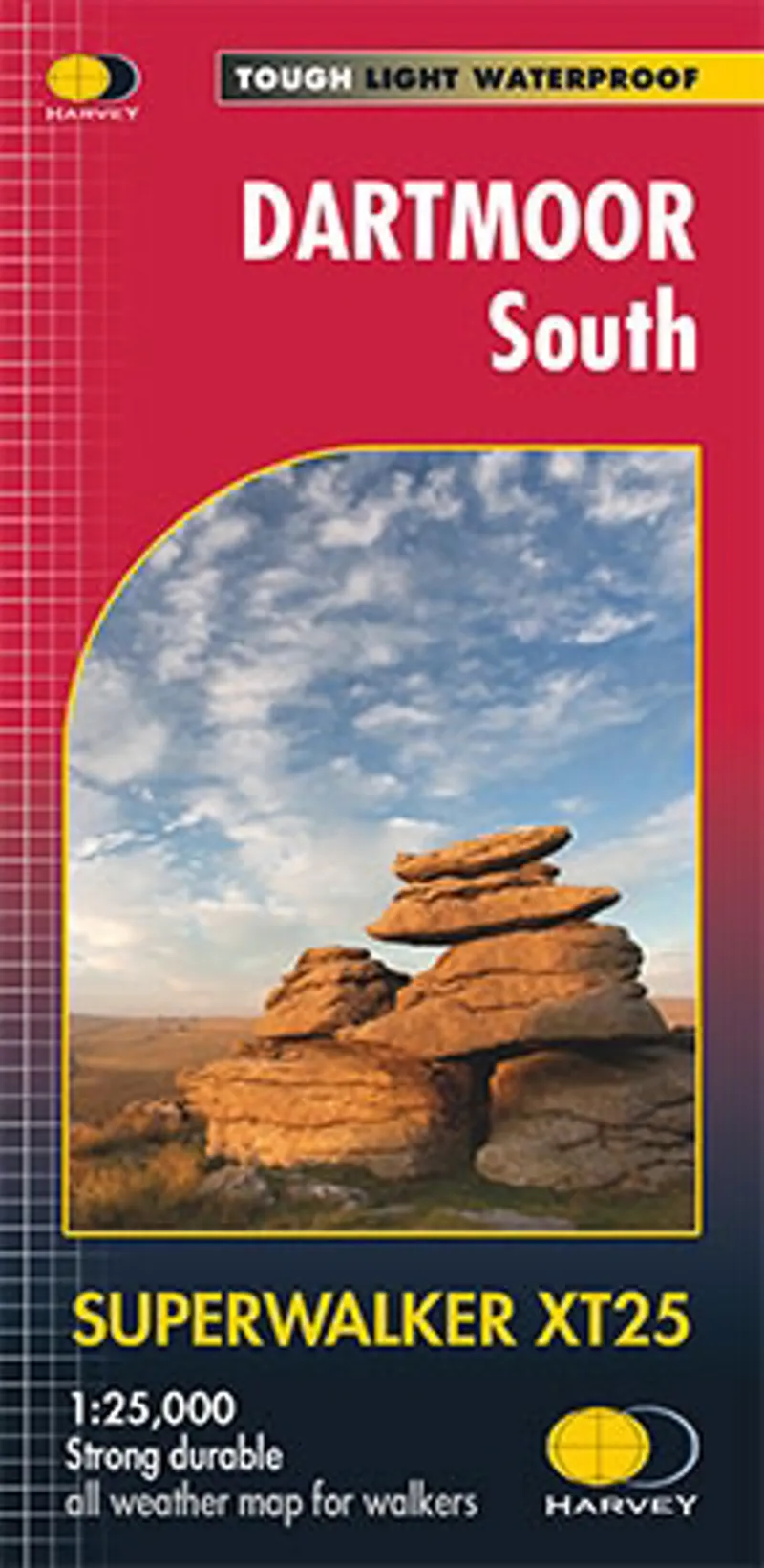 Harveys Dartmoor South Superwalker Map