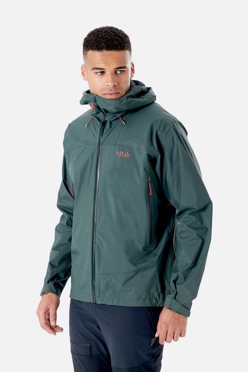 Rab Mens Downpour Plus 2.0 Jacket - Pine -2