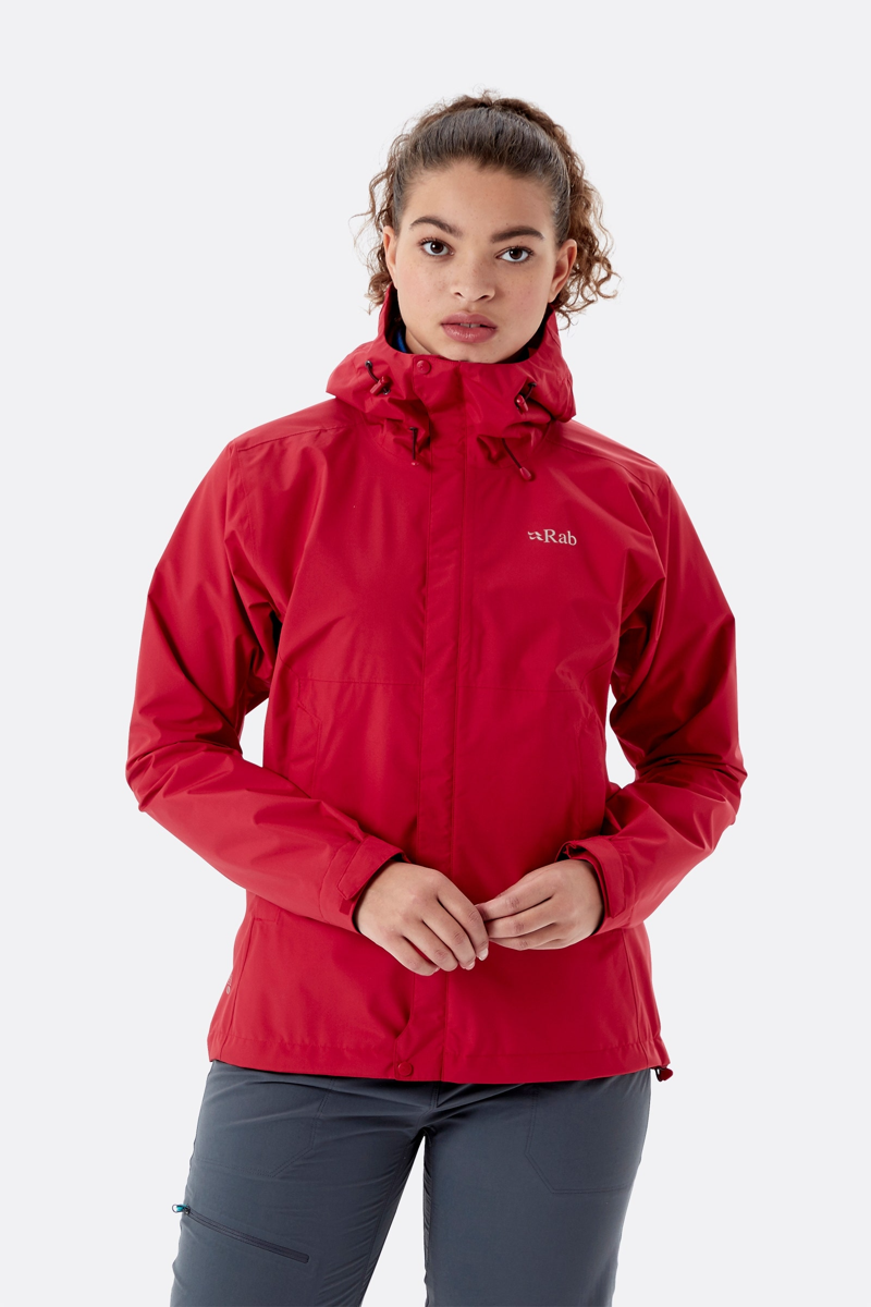 Rab Womens Downpour Eco Jacket - Ascent Red -5