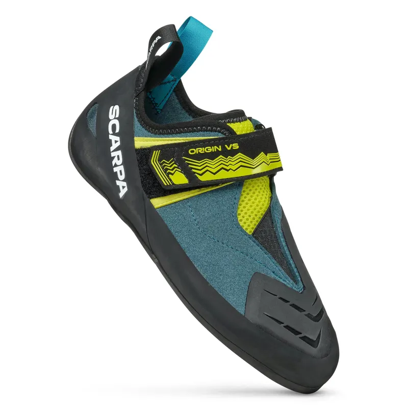 Scarpa Origin VS Climbing Shoe - Petrol-Lime-1