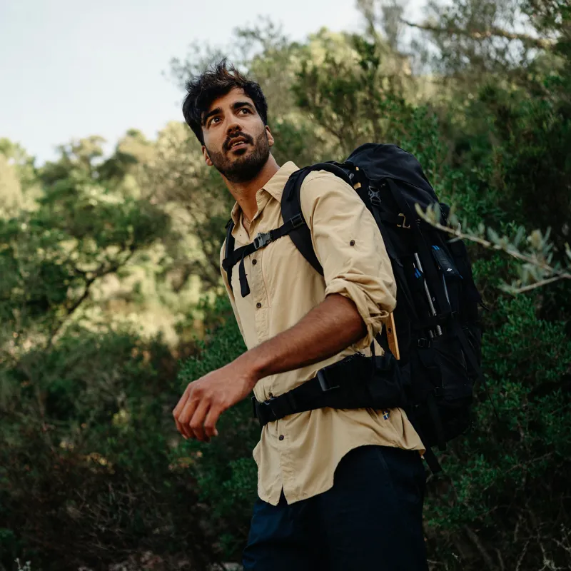 Fjallraven Mens Abisko Hike Long Sleeved Shirt - Chalk White-Deep Patina-3