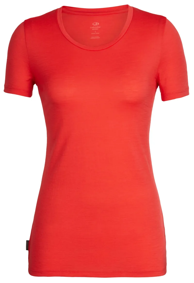 Icebreaker Womens Tech Lite SS Low Crewe - Ember