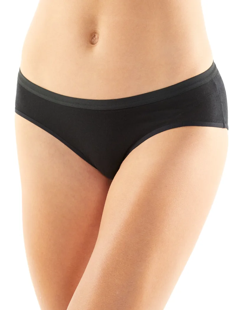 Icebreaker Womens Siren Hipkini Briefs - Black-1