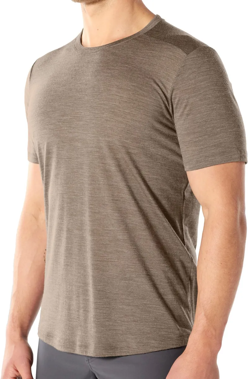 Icebreaker Mens Sphere SS Crew Driftwood Heather