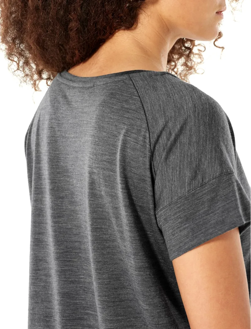 Icebreaker Womens Via SS Scoop - Monsoon Heather-4