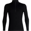 Icebreaker Mens 260 Tech Long Sleeved Half Zip Top - Black