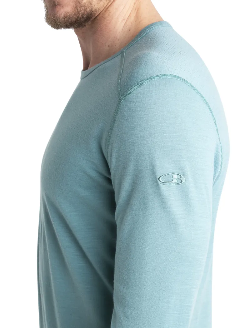 Icebreaker Mens 200 Oasis Long Sleeved Crewe Top - Cloud Ray-5