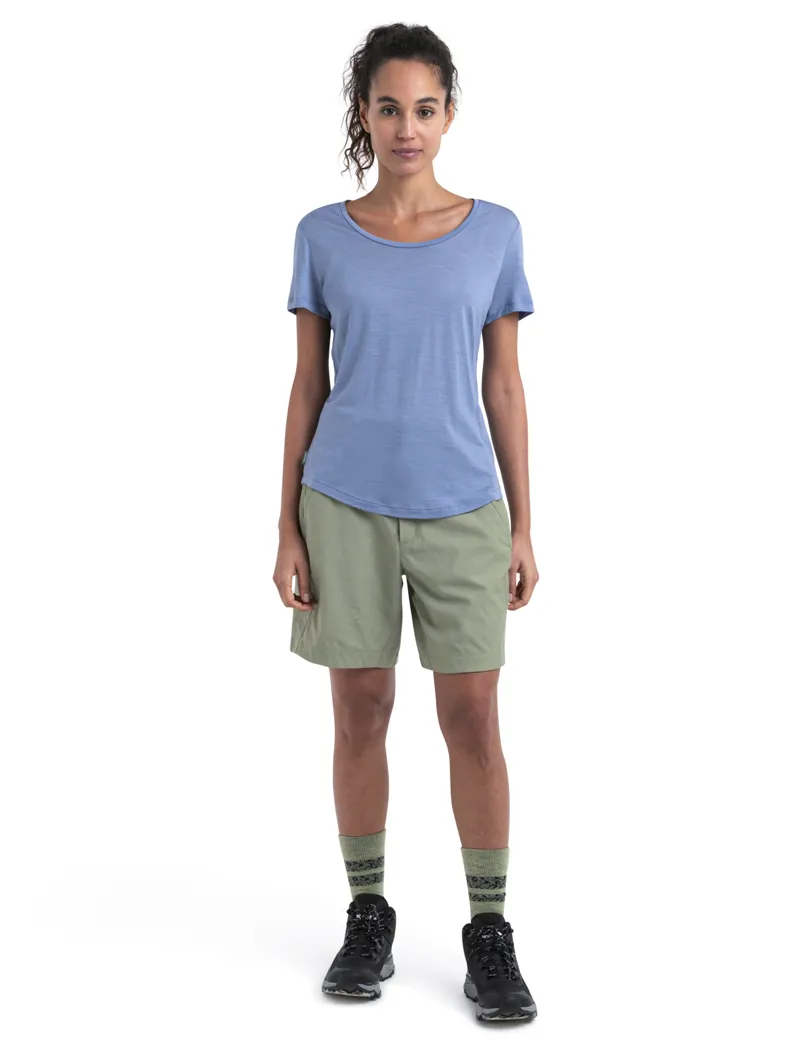 Icebreaker Womens Merino 125 Cool-Lite Sphere III Short Sleeved Scoop Tee - Kyanite-4