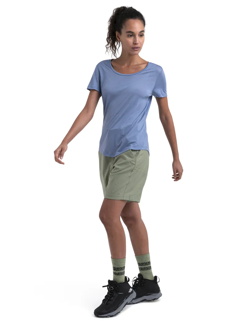 Icebreaker Womens Merino 125 Cool-Lite Sphere III Short Sleeved Scoop Tee - Kyanite-5