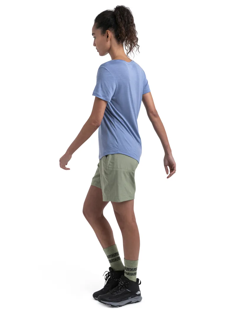 Icebreaker Womens Merino 125 Cool-Lite Sphere III Short Sleeved Scoop Tee - Kyanite-6