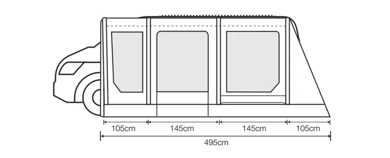 Outdoor Revolution Movelite T4 Mid Drive-Away Awning - 2021 Model-3