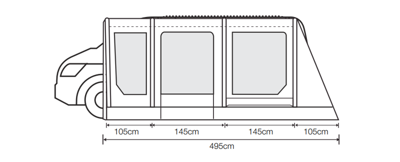 Outdoor Revolution Movelite T4 Low Drive-Away Awning - 2021 Model-3
