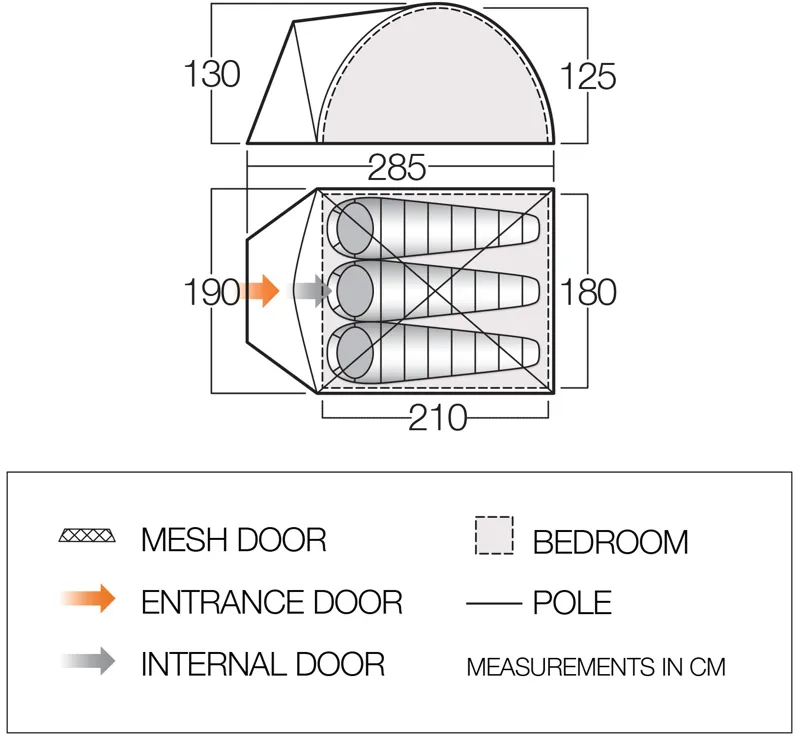 Vango Alpha 300 CLR Tent - Blue - DEMO MODEL-1
