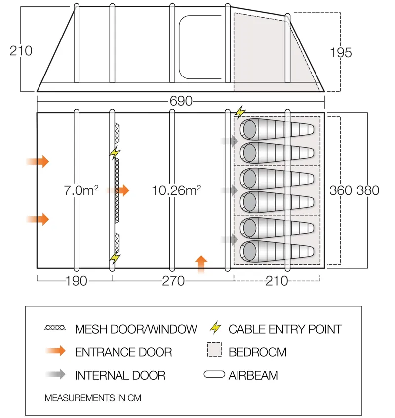 Vango Azura II Air 600XL Tent - 2021 Model-2