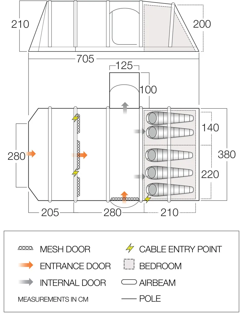 Vango Kapalua Air TC 550XL Tent - 2020 Model-1