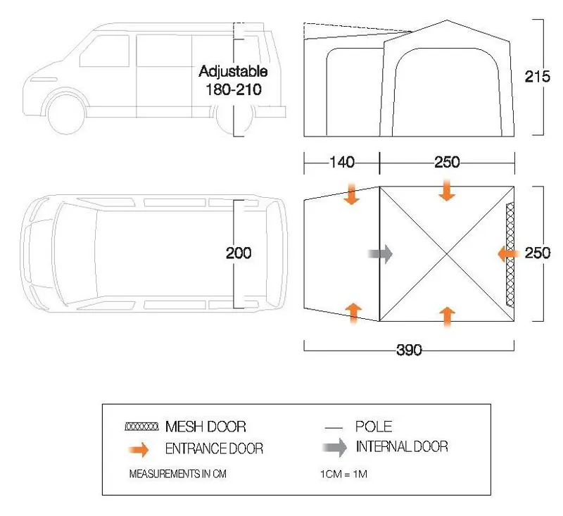 Vango Tailgate Hub Low DriveAway Awning-1