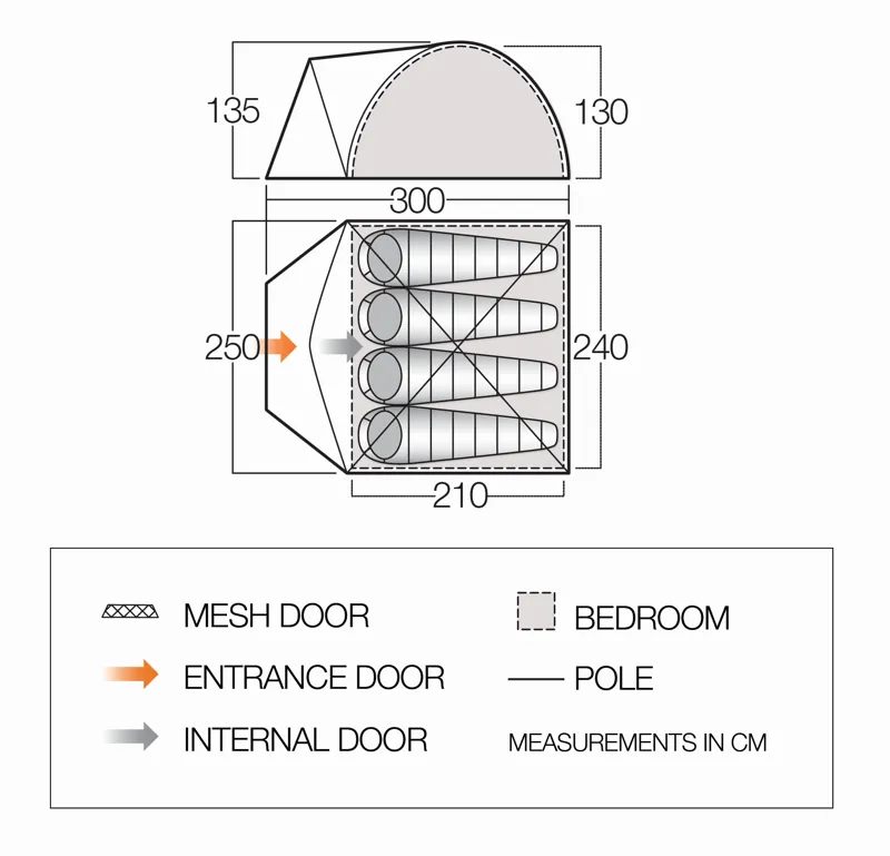 Vango Alpha 400 CLR Tent - Blue-1