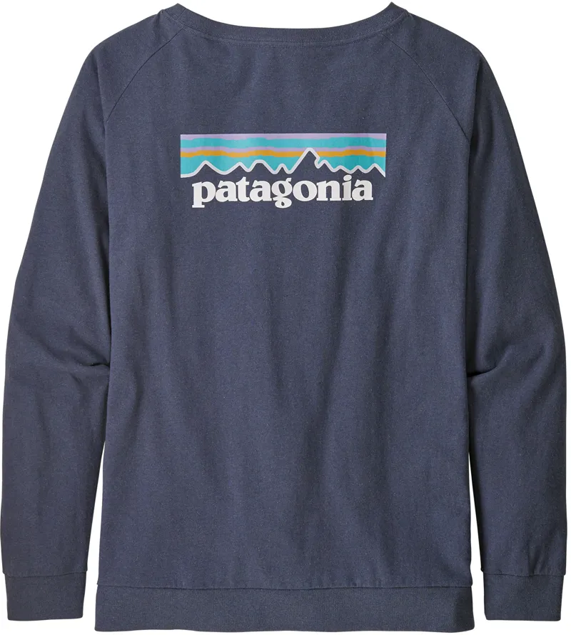 Patagonia Womens LS Pastel P-6 Logo Responsibili-Tee - Dolomite Blue-1