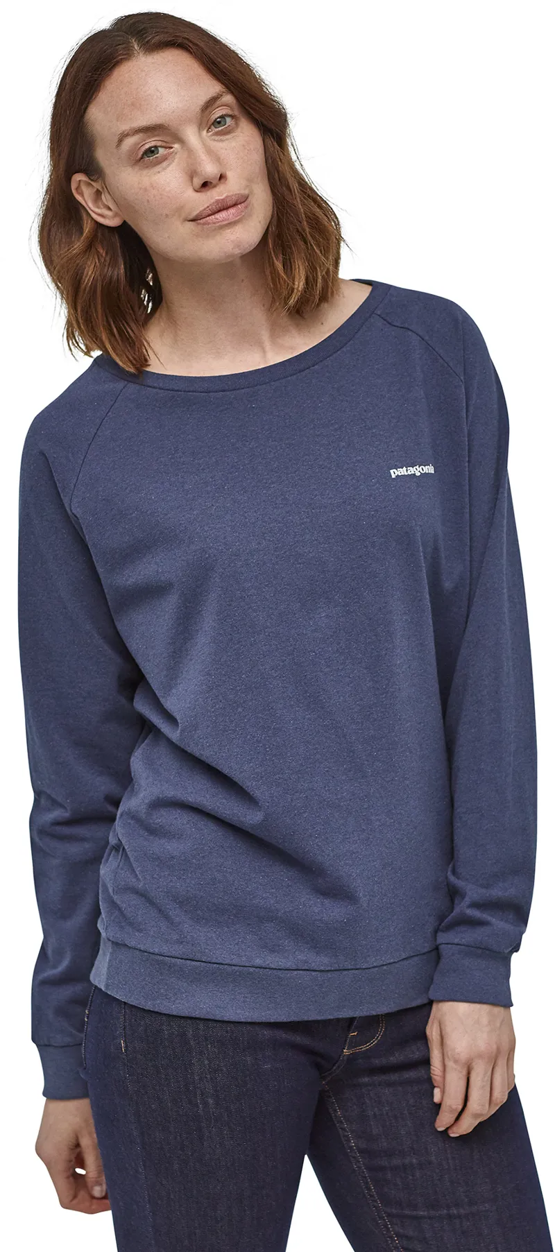 Patagonia Womens LS Pastel P-6 Logo Responsibili-Tee - Dolomite Blue-3