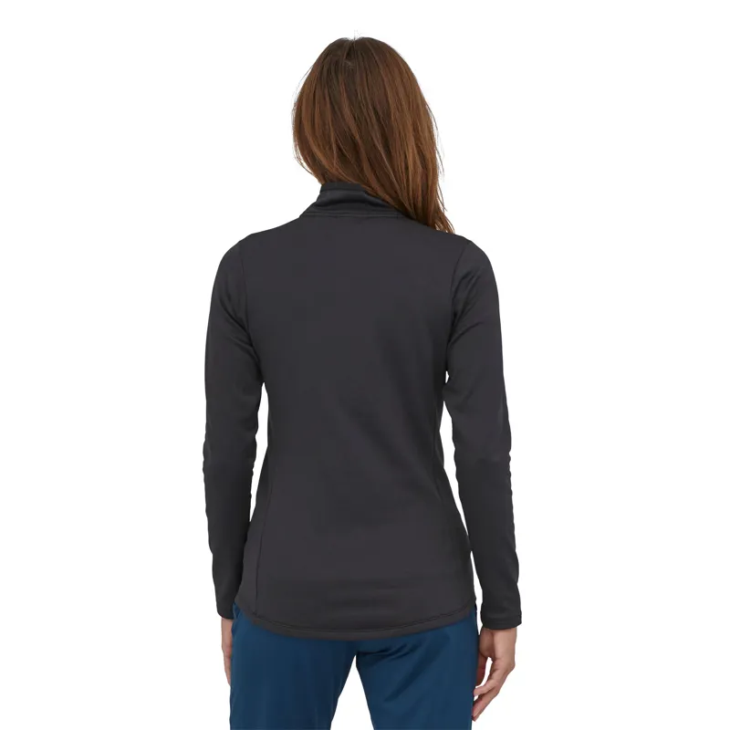Patagonia Womens R1 Daily Zip Neck - Ink Black - Black X-Dye -2