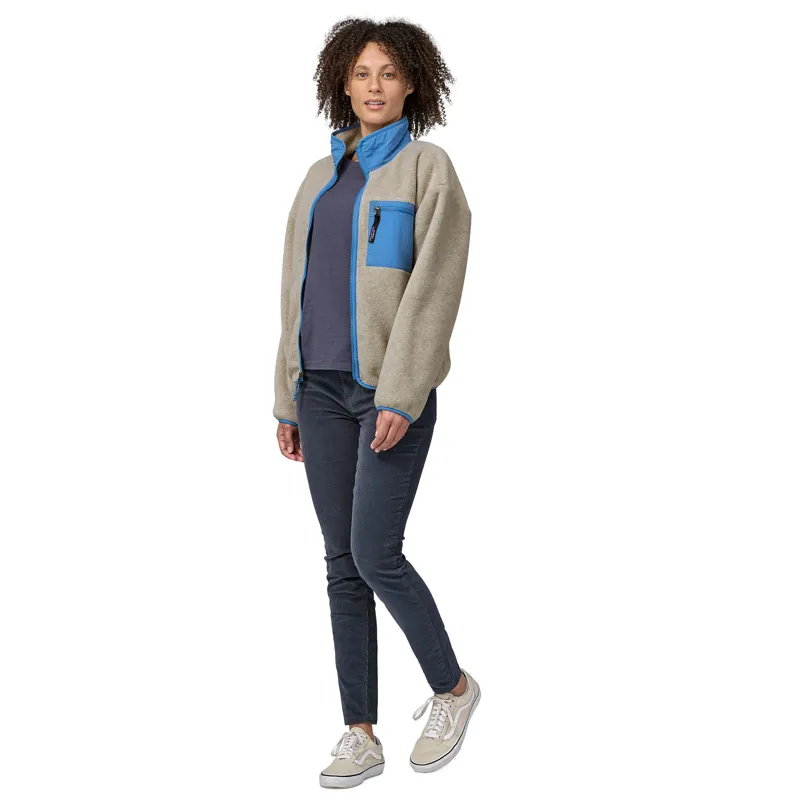 Patagonia Womens Synch Jacket - Oatmeal Heather-Blue Bird