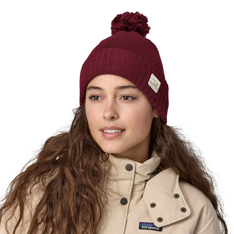 Patagonia Powder Town Beanie - 73 Skyline-Carmine Red-1