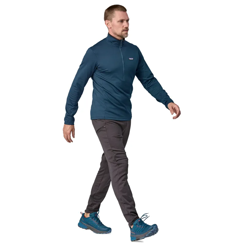 Patagonia Mens R1 Daily Zip Neck in Lagom Blue - Tidepool Blue X-Dye-3