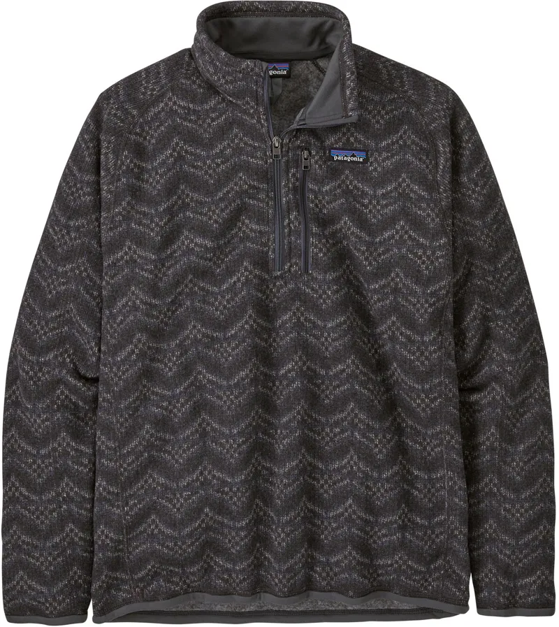 Patagonia Mens Better Sweater 1/4 Zip Fleece - Island Escape-Forge Grey