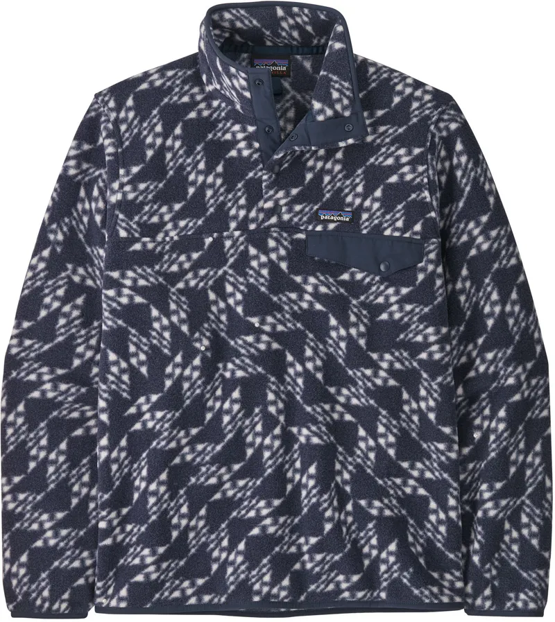 Patagonia Mens Lightweight Synchilla Snap-T Pullover - Synched Flight-New Navy