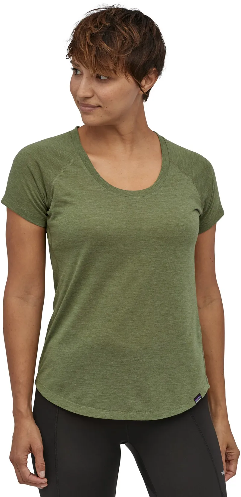 Patagonia Womens Capilene Cool Trail Shirt - Camp Green-1