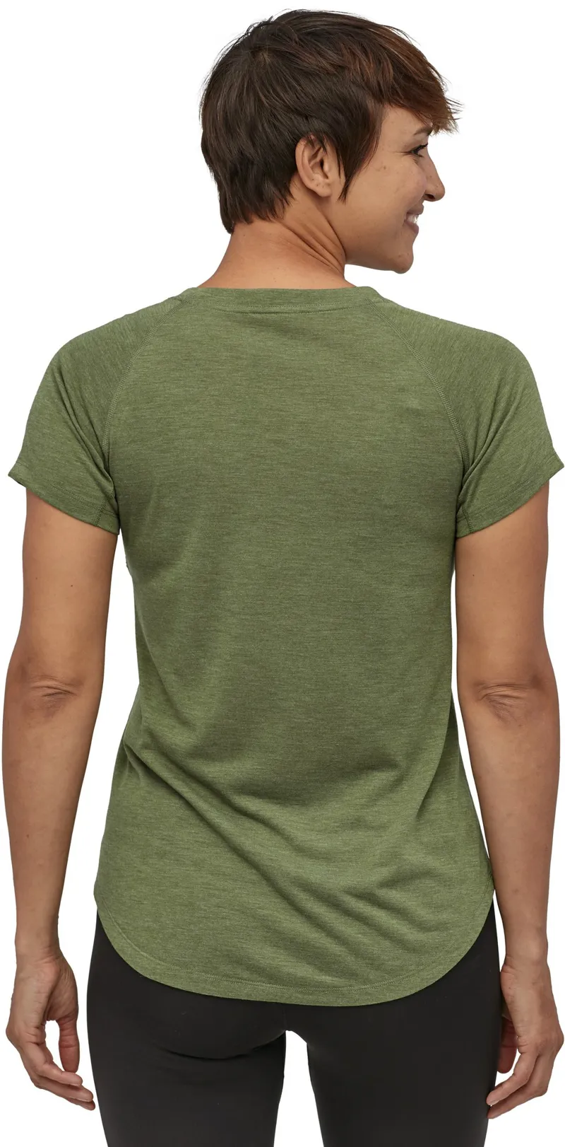 Patagonia Womens Capilene Cool Trail Shirt - Camp Green-3