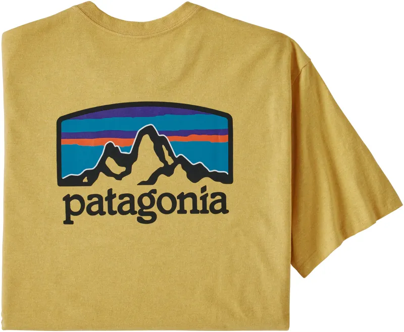 Patagonia Mens Fitz Roy Horizons Responsibili-Tee - Surfboard Yellow